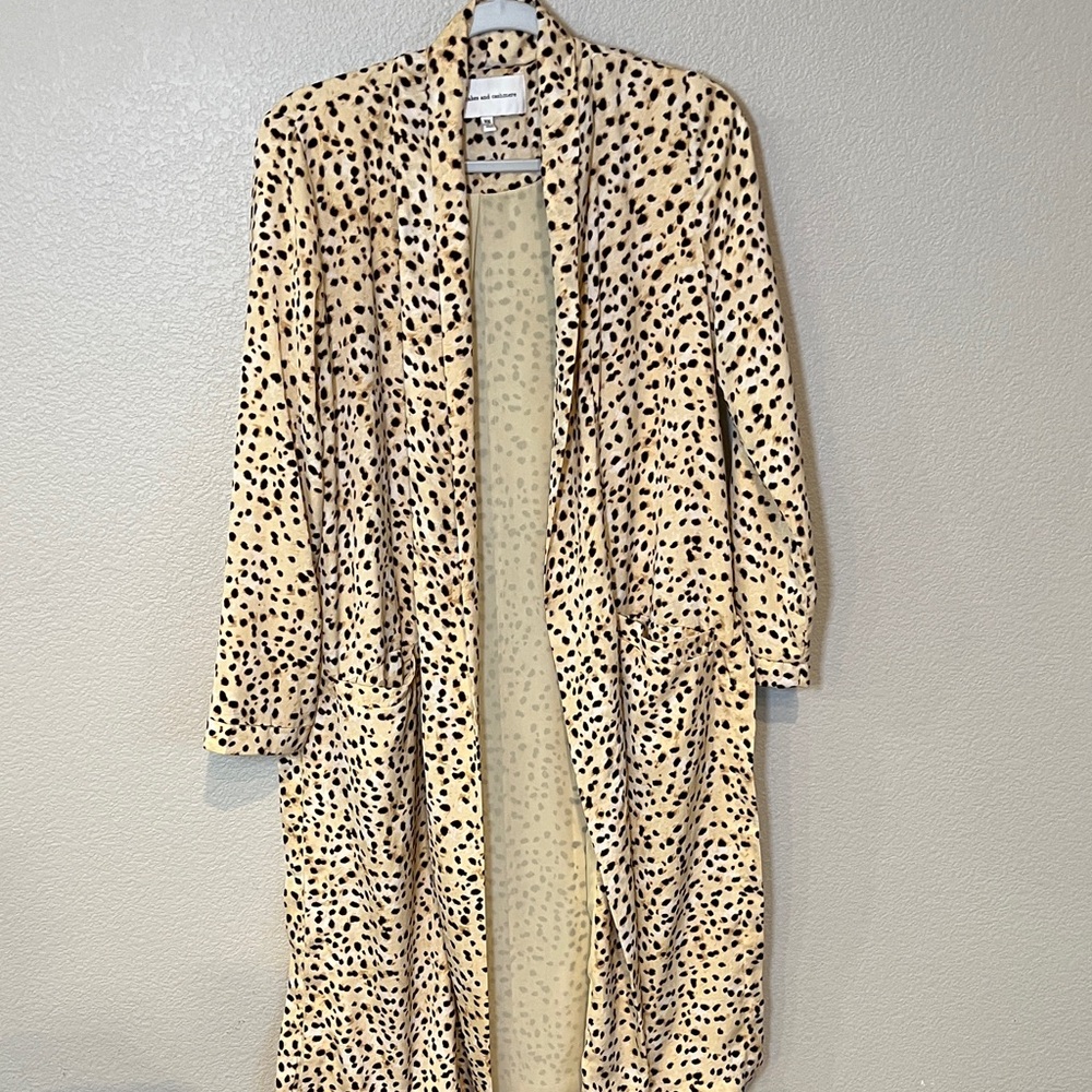 cupcakes & cashmere Leopard Print Duster Jacket